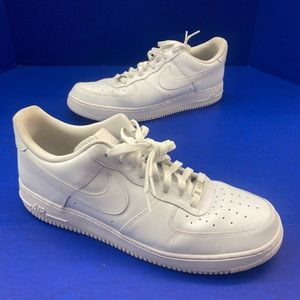 Nike Air Force 1 '07 Low Triple White Sneakers CW2288-111 Size 14 US 48.5 EU